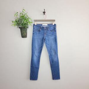 A&F 6 Abercrombie Fitch Super Skinny Jeans Medium Blue Wash Jegging Stretch
